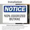 Signmission Non-Odorized Butane OSHA Notice Sign, Vinyl Decal, 7in W x 5in L, 2PK OS-2PACK-NS-D-57-L-15083 - alternate 4